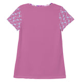 All-Over Print Women's Athletic T-shirt "PICKLEBALL PURPLE"