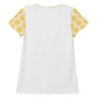 All-Over Print Women's Athletic T-shirt  "LEMON YELLOW"