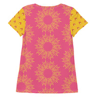 All-Over Print Women's Athletic T-shirt  "HOT SPARKLE"