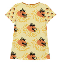 All-Over Print Women's Athletic T-shirt "BEE AMAZING"