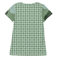 All-Over Print Women's Athletic T-shirt  GREEN ALL OVER