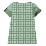 All-Over Print Women's Athletic T-shirt  GREEN ALL OVER