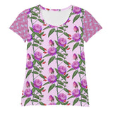 All-Over Print Women's Athletic T-shirt "PICKLEBALL PURPLE"