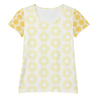 All-Over Print Women's Athletic T-shirt  "LEMON YELLOW"