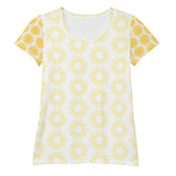 All-Over Print Women's Athletic T-shirt  "LEMON YELLOW"