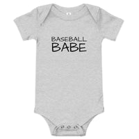 100% cotton one-piece Baby Onesie "BASEBALL BABE"
