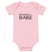 100% cotton one-piece Baby Onesie "BASEBALL BABE"
