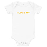 100% cotton one-piece Baby Onesie. "I love my Uncle"