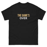100% cotton classic tee with a more structured look...trendy!  "THE GAME'S OVER"
