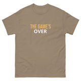 100% cotton classic tee with a more structured look...trendy!  "THE GAME'S OVER"
