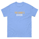100% cotton classic tee with a more structured look...trendy!  "THE GAME'S OVER"
