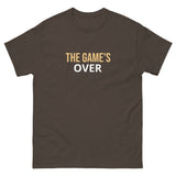 100% cotton classic tee with a more structured look...trendy!  "THE GAME'S OVER"