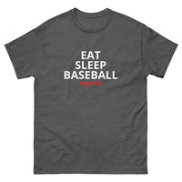 100% cotton classic tee "EAT SLEEP BASEBALL repeat"
