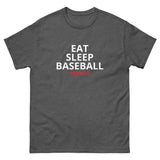 100% cotton classic tee "EAT SLEEP BASEBALL repeat"
