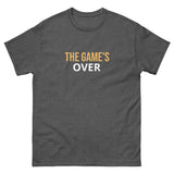 100% cotton classic tee with a more structured look...trendy!  "THE GAME'S OVER"