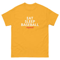 100% cotton classic tee "EAT SLEEP BASEBALL repeat"