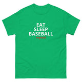 100% cotton classic tee "EAT SLEEP BASEBALL repeat"