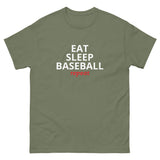 100% cotton classic tee "EAT SLEEP BASEBALL repeat"