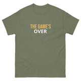 100% cotton classic tee with a more structured look...trendy!  "THE GAME'S OVER"