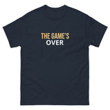 100% cotton classic tee with a more structured look...trendy!  "THE GAME'S OVER"
