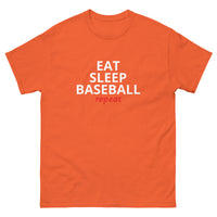 100% cotton classic tee "EAT SLEEP BASEBALL repeat"