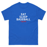 100% cotton classic tee "EAT SLEEP BASEBALL repeat"