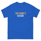 100% cotton classic tee with a more structured look...trendy!  "THE GAME'S OVER"