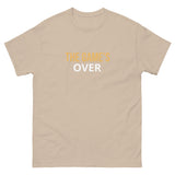 100% cotton classic tee with a more structured look...trendy!  "THE GAME'S OVER"