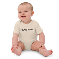 Organic cotton baby bodysuit "BOOB MAN"