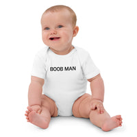 Organic cotton baby bodysuit "BOOB MAN"