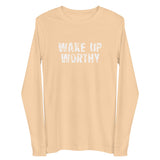 Unisex Long Sleeve Cotton Tee "WAKE UP WORTHY"