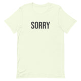 Unisex t-shirt feels soft and lightweight - SORRY