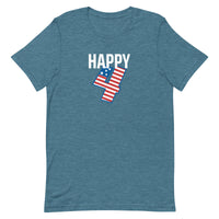 Unisex t-shirt feels soft and lightweight "HAPPY 4th"