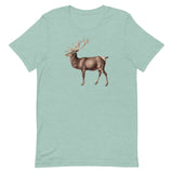 Soft, breathable, cotton t-shirt  "ELK" (additional elk on back collar)