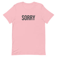 Unisex t-shirt feels soft and lightweight - SORRY