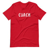 Unisex t-shirt that is soft and lightweight, with the right amount of stretch. "COACH"
