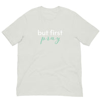 Cotton lightweight t-shirt  "BUT FIRST PRAY"