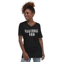 Unisex Short Sleeve V-Neck T-Shirt  "FOOTBALL FAN"