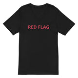 Unisex Short Sleeve V-Neck T-Shirt "RED FLAG"