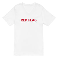 Unisex Short Sleeve V-Neck T-Shirt "RED FLAG"