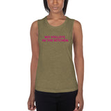 Ladies’ Muscle Tank "NO VOLLEYS IN THE KITCHEN"