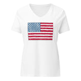 Women’s relaxed v-neck t-shirt "FLAG"