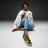 Women’s slip-on canvas shoes FLOWERS