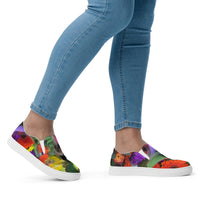 Women’s slip-on canvas shoes FLOWERS