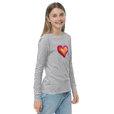 Youth long sleeve tee with HEART