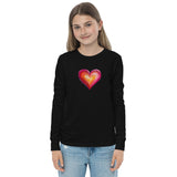 Youth long sleeve tee with HEART
