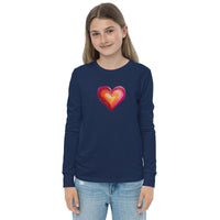 Youth long sleeve tee with HEART