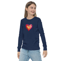 Youth long sleeve tee with HEART