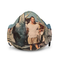 Vintage image face mask - Man Fishing - ONE OF A KIND!