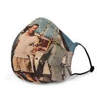 Vintage image face mask - Man Fishing - ONE OF A KIND!